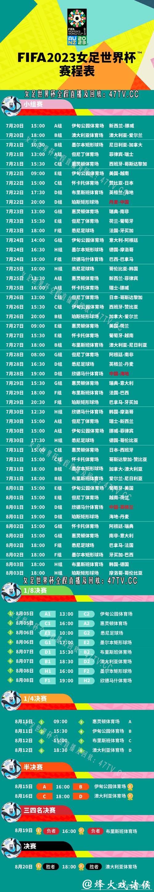 2023世界杯赛程直播最新安排全解 2023世界杯赛程直播最新安排全解